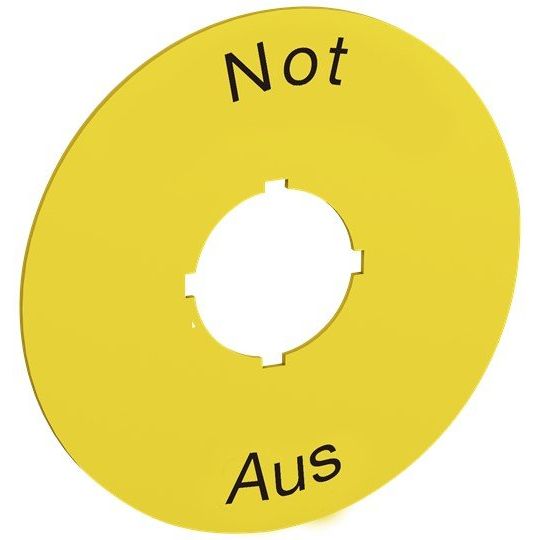 ABB Stotz S&J - Tastenplatte für Befehls- und Meldegeräte Schild KTC15-6005 Not Aus − 10 Stück