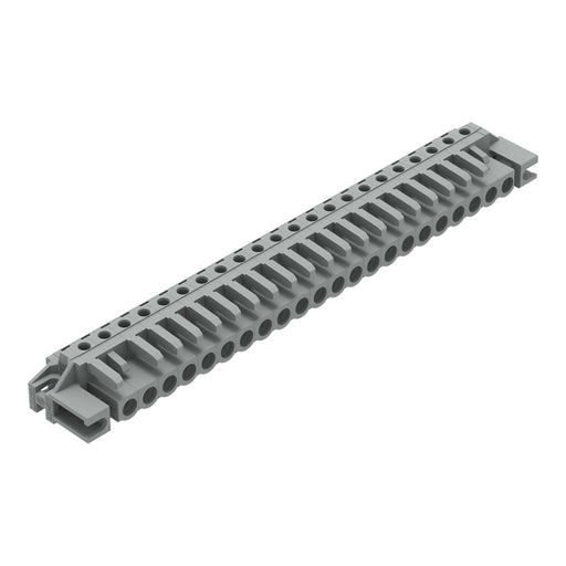 WAGO - Leiterplattensteckverbinder THT-Federleiste abgewink. 232-252/047-000 Rastermaß 5mm,grau − 10 Stück