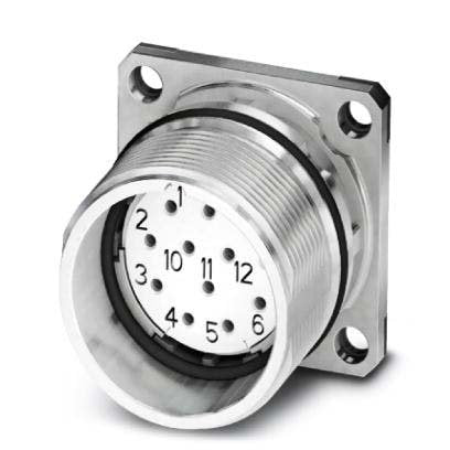 Phoenix Contact - Rundsteckverbinder, feldkonfektionierbar (Industriesteckverbinder) Gerätesteckverbinder CA-12S1N122S00 Vorderwand