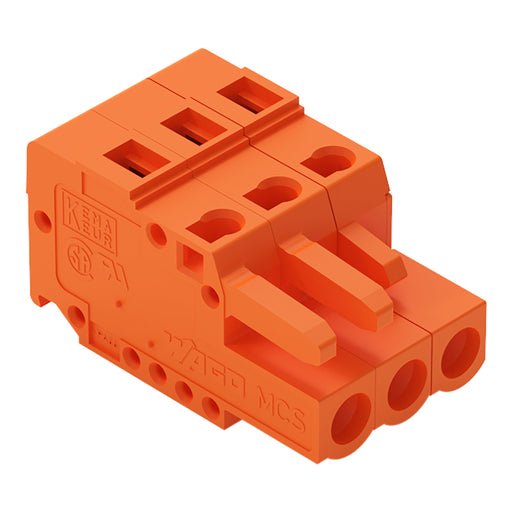 WAGO - Kabelsteckverbinder für Leiterplattensteckverbinder 1-Leiter-Federleiste 231-303/102-000 CAGECLAMP,2,5mm²,or − 100 Stück
