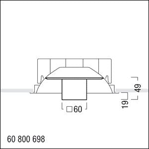 Zumtobel Group - Lichttechnisches Zubehör/Ersatzteile für Leuchten Dekoglas PANOS INF #60800698 FLUX Q190 L KLAR