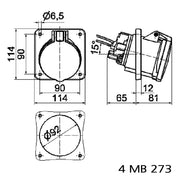 Bals Elektrotech - CEE-Anbausteckdose (IEC 60309) CEE-Anbausteckdose 12511