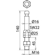 DEHN - Festpunkt für EuK-Vorrichtung Erdungsfestpunkt EFP 16 RN M16 45 SSM