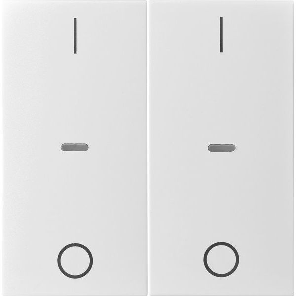 Berker - Abdeckung/Bedienelement für Installationsschalterprogramme Abdeckung Tastsensor-Modul 80962382 2-fach weiß