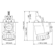 Stahl - Explosionsgeschützte CEE-Steckdose (IEC 60309) Flanschsteckdose 8571/15-506-S#275667 16 A rot 6h