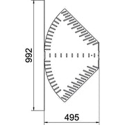 OBO Bettermann - Bogen für Kabelrinne Bogen, winkelverstellbar RB W 850 FS 85x500 bandverzinkt