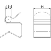 OBO Bettermann - Befestigungsklammer Trägerklammer SCC 7,5-12 D5,5 für Kabel, 4,5-5,5mm − 100 Stück