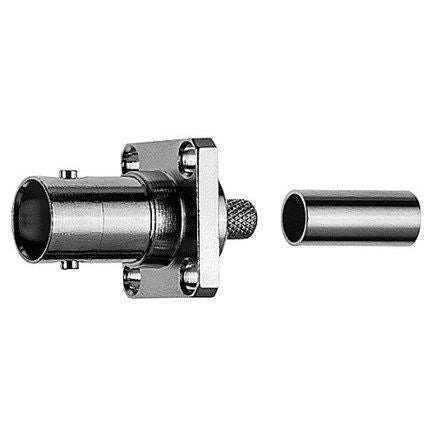 Telegärtner - Koax-Steckverbinder BNC-Kabelbuchse 100023380 50Ohm m.Flansch − 5 Stück