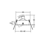 Brumberg Leuchten - Downlight/Strahler/Flutlicht Einbauleuchte 00118122 50W eds