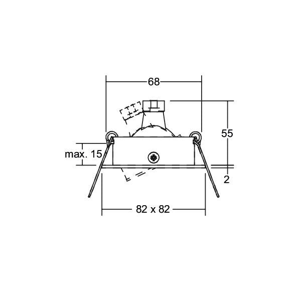 Brumberg Leuchten - Downlight/Strahler/Flutlicht Einbauleuchte 00118122 50W eds