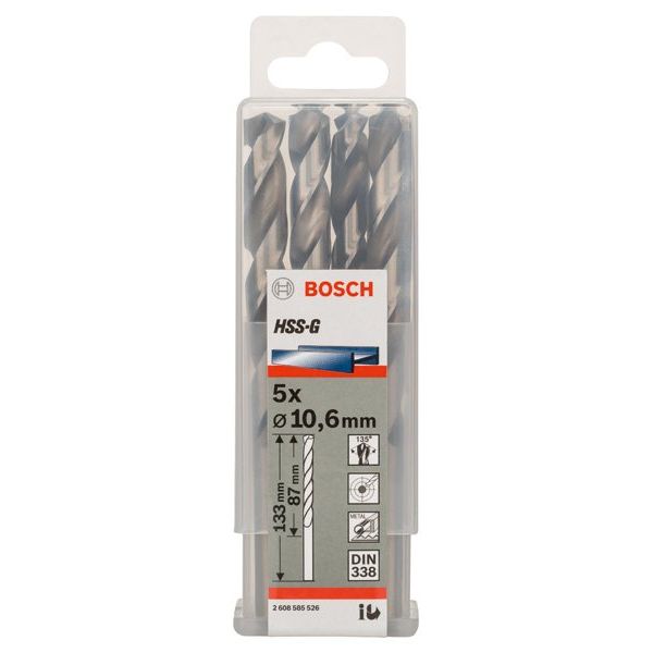 Bosch - Bohrer PRO Metal HSS-G 2608585526 Spiralbohrer 10,6 x