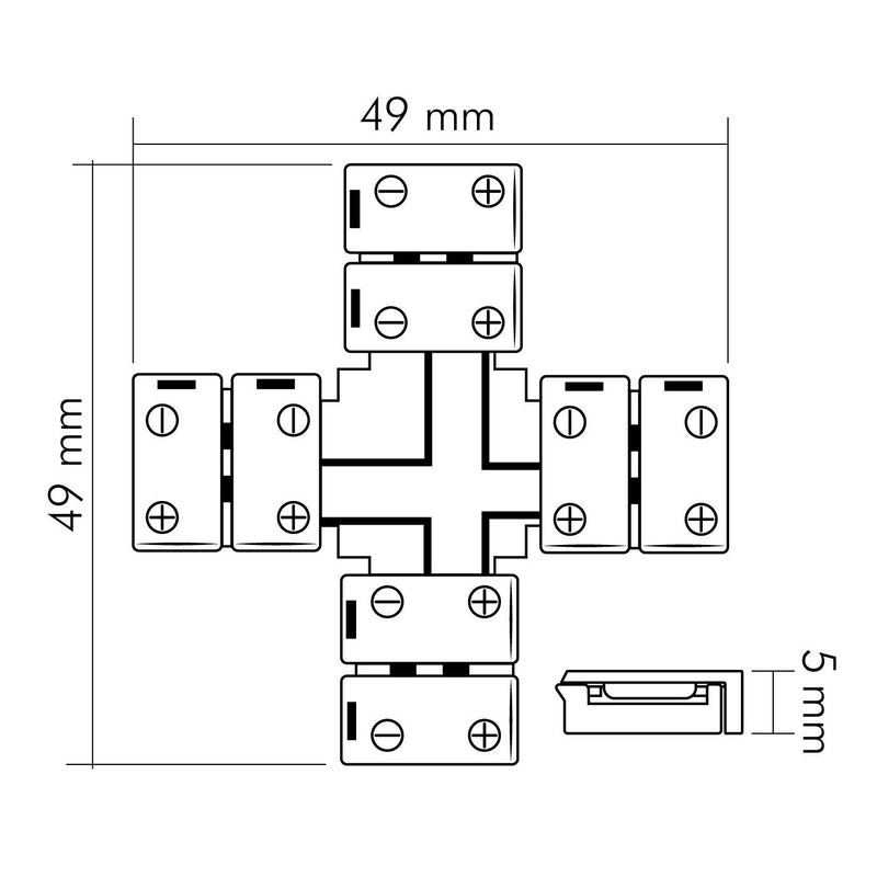 Nobile - Zubehör/Ersatzteile für Lichtschlauch/-band Kreuzverbinder 5er Set 5011510955