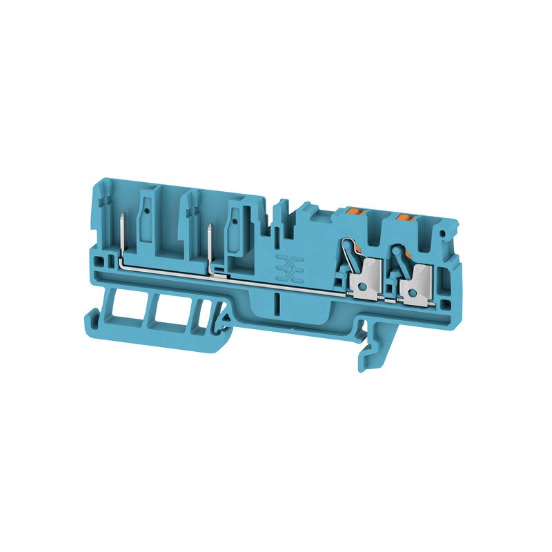 Weidmüller - Durchgangs-Reihenklemme Klemme APGTB 2.5 FT 4C/2 BL PUSH IN, 2.5 mm² − 50 Stück