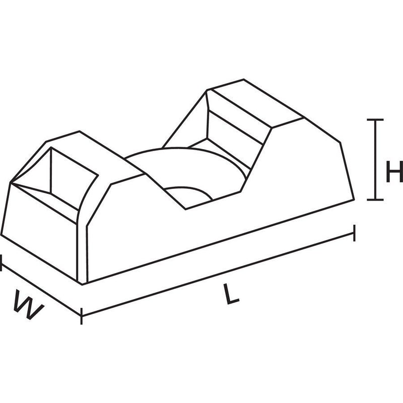 HellermannTyton - Befestigungssockel und -element für Kabelbinder Montagesockel CTQM5-PA66-NA-C1 21x9,5mm natur − 100 Stück