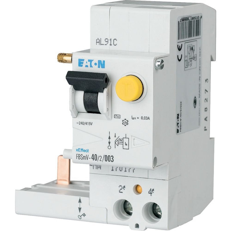 Eaton - Fehlerstromschutzblock FI-Auslöseblock für FAZ FBSMV-63/2/01-A 63A 100mA 2polig