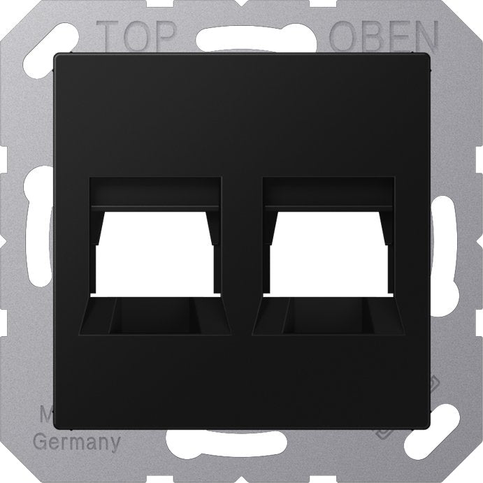 Jung - Einsatz/Abdeckung für Kommunikationstechnik Abdeckung 2-fach A 1569-25 WE SWM f.MJ WE TE-connect