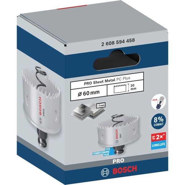 Bosch - Lochsäge PRO Sheet Metal PC Plus 2608594458 Lochsäge, 60 mm