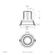 EVN Lichttechnik - Downlight/Strahler/Flutlicht LED-Einbauleuchte modular F04R11SM2530L24P Konfigurationstype