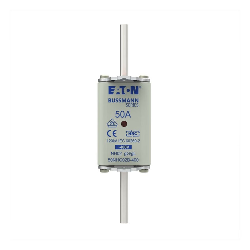 Eaton - Messersicherung Sicherungseinsatz 50NHG02B-400 50A AC 400V 120kA − 3 Stück
