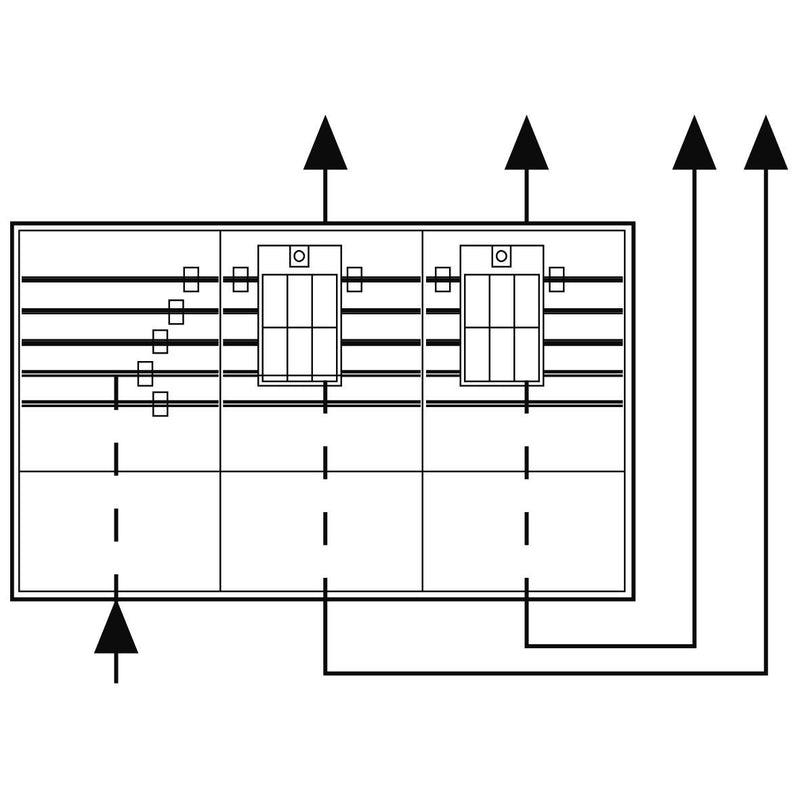 ABN - Anschlussschrank Einspeisegehäuse GAG3312N 5-polig 2x NH00