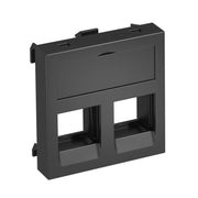 OBO Bettermann - Einsatz/Abdeckung für Kommunikationstechnik Datentechnikträger DTG-02C SWGR1 45x45mm sw-gr