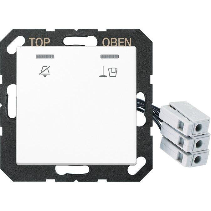 Jung - Abdeckung/Bedienelement für Installationsschalterprogramme Hotelabdeckung A CU KO5 M 24 WW mit LED-Einheit 24 V