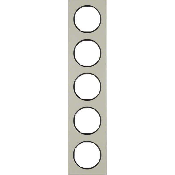 Berker - Abdeckrahmen Rahmen Eds/sw 10152204 5fach