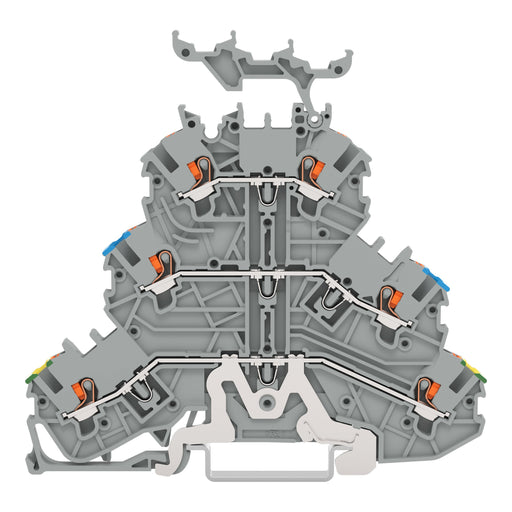WAGO GmbH & Co. KG - Durchgangs-Reihenklemme Dreistockklemme 2200-3247 Drücker,gr − 40 Stück