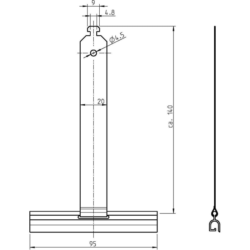 DELTA DORE - Zubehör/Ersatzteile für Tor-/Rollladenantriebe Befestigungsfeder 4051 140mm ab SW50