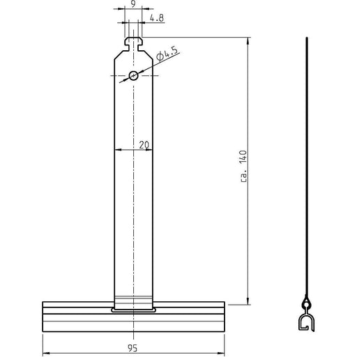 DELTA DORE - Zubehör/Ersatzteile für Tor-/Rollladenantriebe Befestigungsfeder 4051 140mm ab SW50