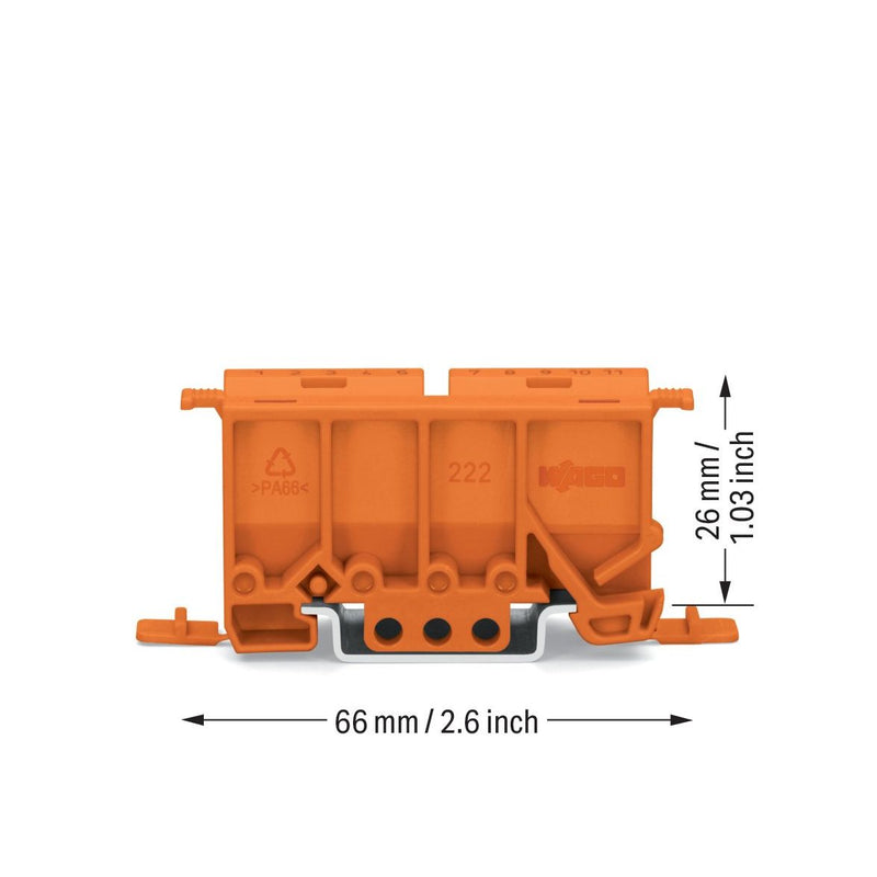 WAGO - Zubehör/Ersatzteile für Klemmen Befestigungsadapter 222-500 f.2-5pol. orange