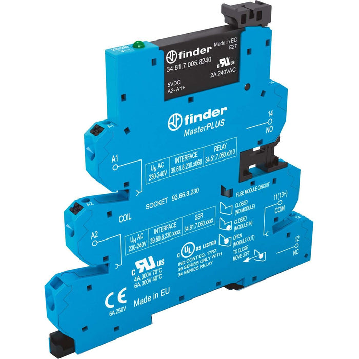 Finder - Optokoppler Koppelrelais-MasterPlus 39.60.7.024.8240 1S, 2A  − 10 Stück
