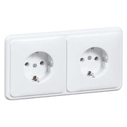 Peha - Schalter-/Steckdosenkombination Steckdose SCHUKO 2fach H 80.6512 SI/572 W ws erh.Berührungssc