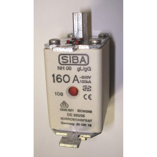 Siba - Messersicherung NH-Sicherungseinsatz 2000513.224 224A NH3/2 gG 500V − 3 Stück