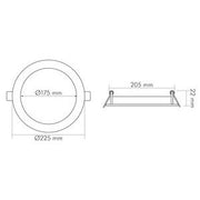 Nobile - Decken-/Wandleuchte LED-Panel Flat IP44 1571935012 830, 350mA, ws