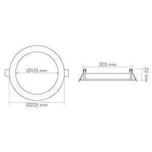 Nobile - Decken-/Wandleuchte LED-Panel Flat IP44 1571935012 830, 350mA, ws