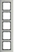 Berker - Abdeckrahmen Rahmen Eds/anth 10153606 5fach senkrecht