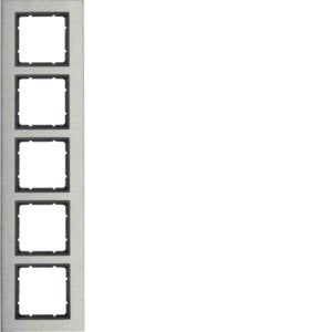 Berker - Abdeckrahmen Rahmen Eds/anth 10153606 5fach senkrecht