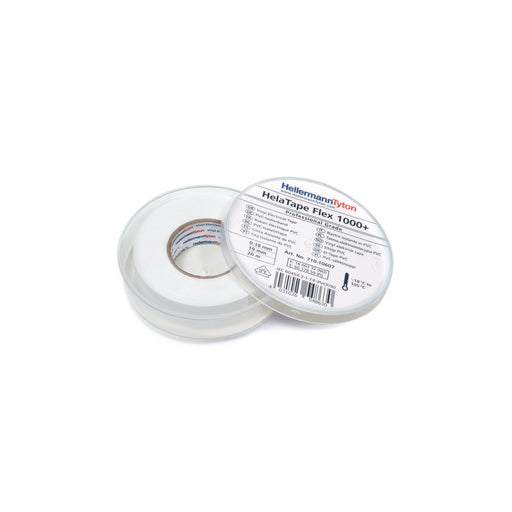 HellermannTyton - Klebeband Premium PVC-Isolierband FLEX1000+19x20 WH 19mmx20m, weiß