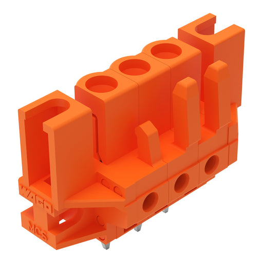 WAGO - Leiterplattensteckverbinder THT-Federleiste gerade 232-163/047-000 Maß 5,08mm,orange − 50 Stück