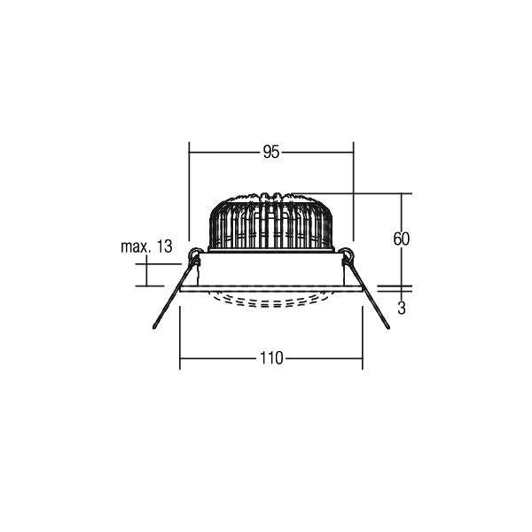 Brumberg Leuchten - Downlight/Strahler/Flutlicht LED-Einbaustrahler 12491073 350mA 1800-3000K ws