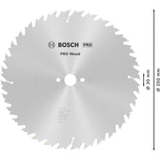 Bosch - Kreissägeblatt PRO Wood cordless 2608640683 Kreissägeblatt 350 x