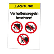 Cimco Werkzeuge - Warn-/Hinweisschild Warntafel 182818 Verhaltensregeln