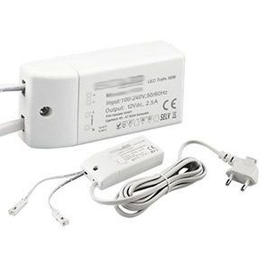 Scharnberger+Hasenbein - LED-Betriebsgerät LED Trafo 12V/DC 0-30W 31946 2 female Buchsen