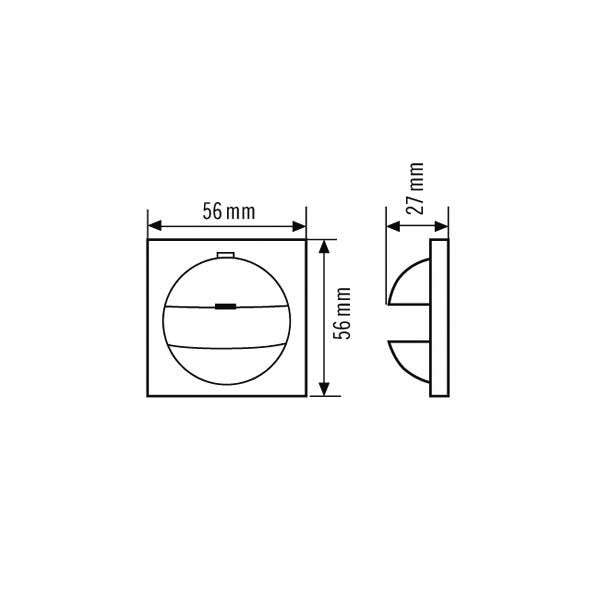 ESYLUX - Zubehör/Ersatzteile für Bewegungsmelder Abdeckung IP20-SKK weiß COVERELKRSPLUSIP20WH MD 180i und PD 180i