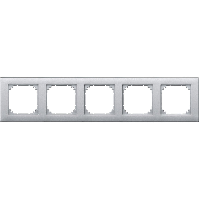 Merten - Abdeckrahmen Rahmen 5f.alu 486560 waage/senkrecht