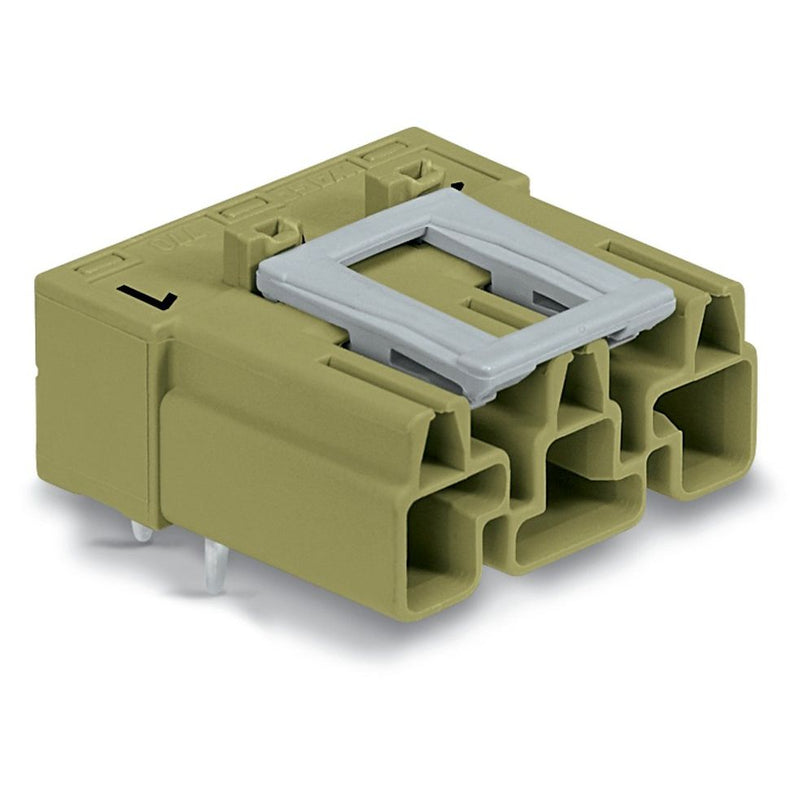 WAGO - Leiterplattensteckverbinder Stecker für Leiterplatten 770-873/011-000 3-polig,hellgrün − 100 Stück