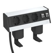 OBO Bettermann - Multi-Tischsteckdose Deskbox DB-1B3 D3S2K anschlussfertig