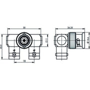 Telegärtner - Koax-Kupplung BNC Y-Winkeladapter 100023586 (F-M-F) 504 − 5 Stück
