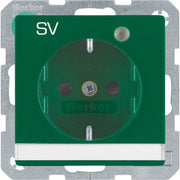 Berker - Steckdose SCHUKO-Steckdose gn samt 41106013 Kontroll-LED